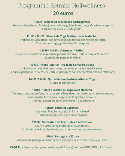 Retraite HOLIWELLNESS Yoga Nutrition